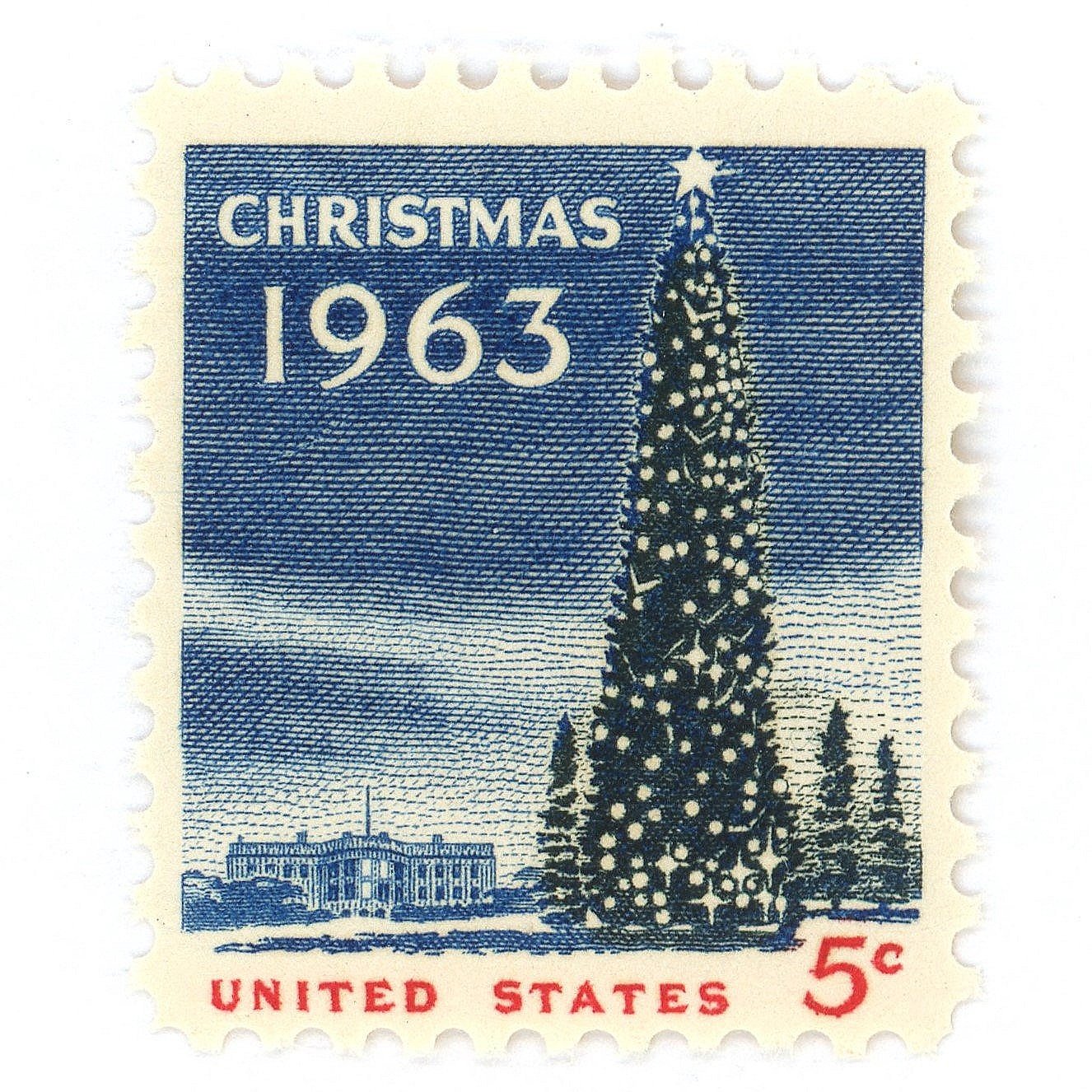 Christmas Tree and the White House Postage Stamp — Little Postage House